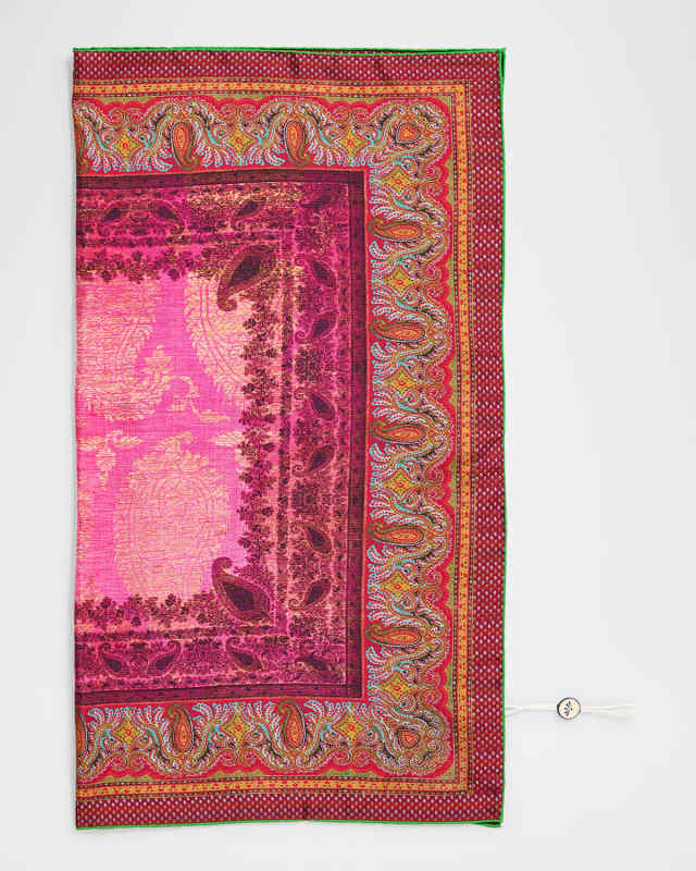 Paisley-Print Silk Scarf